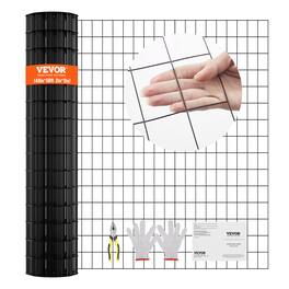 VEVOR - Hardware Cloth, 48'' x 50' Galvanized Wire Mesh Roll, 16 Gauge Chicken Wire Fence Roll - Black