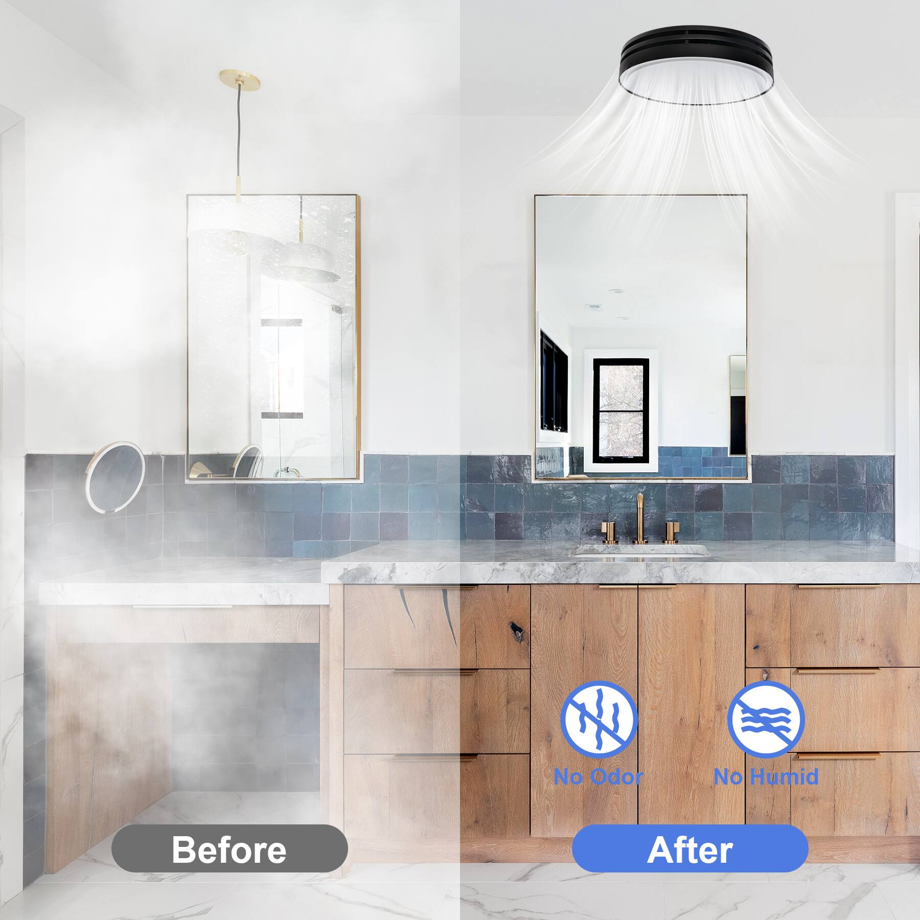 No Odor  
No Humid  

Before  
After