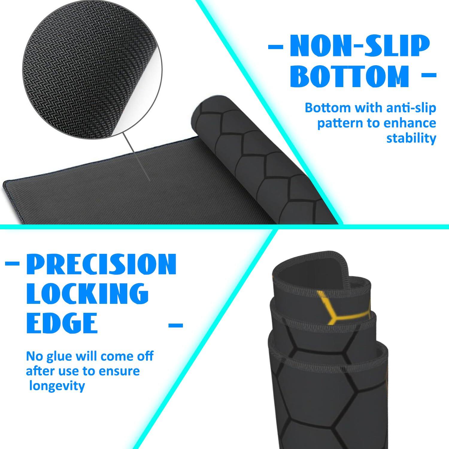 - NON-SLIP BOTTOM  
  Bottom with anti-slip pattern to enhance stability

- PRECISION LOCKING EDGE  
  No glue will come off after use to ensure longevity