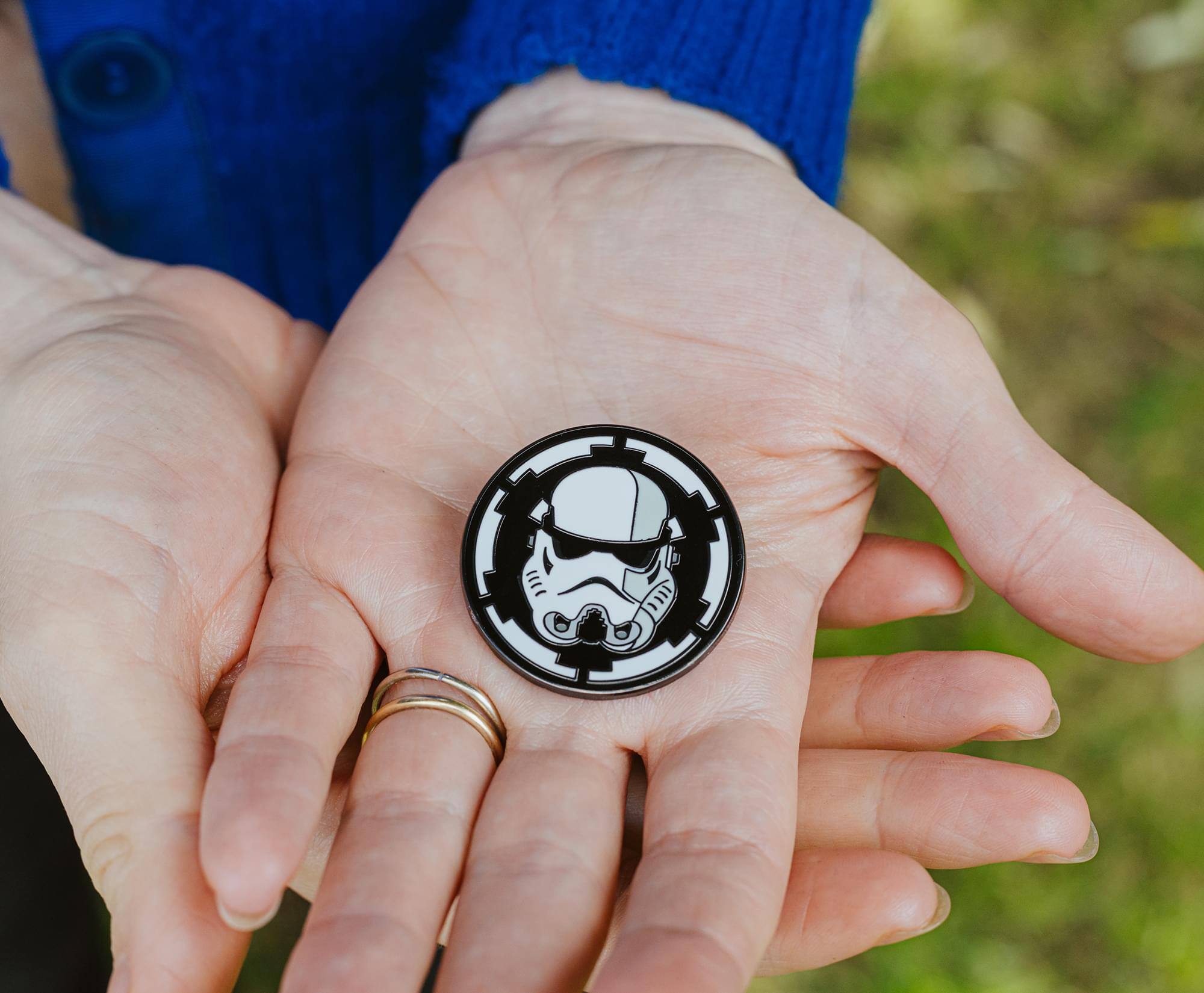Alt View 10. SalesOne LLC - Star Wars Imperial Stormtrooper Enamel Pin - White/Black.
