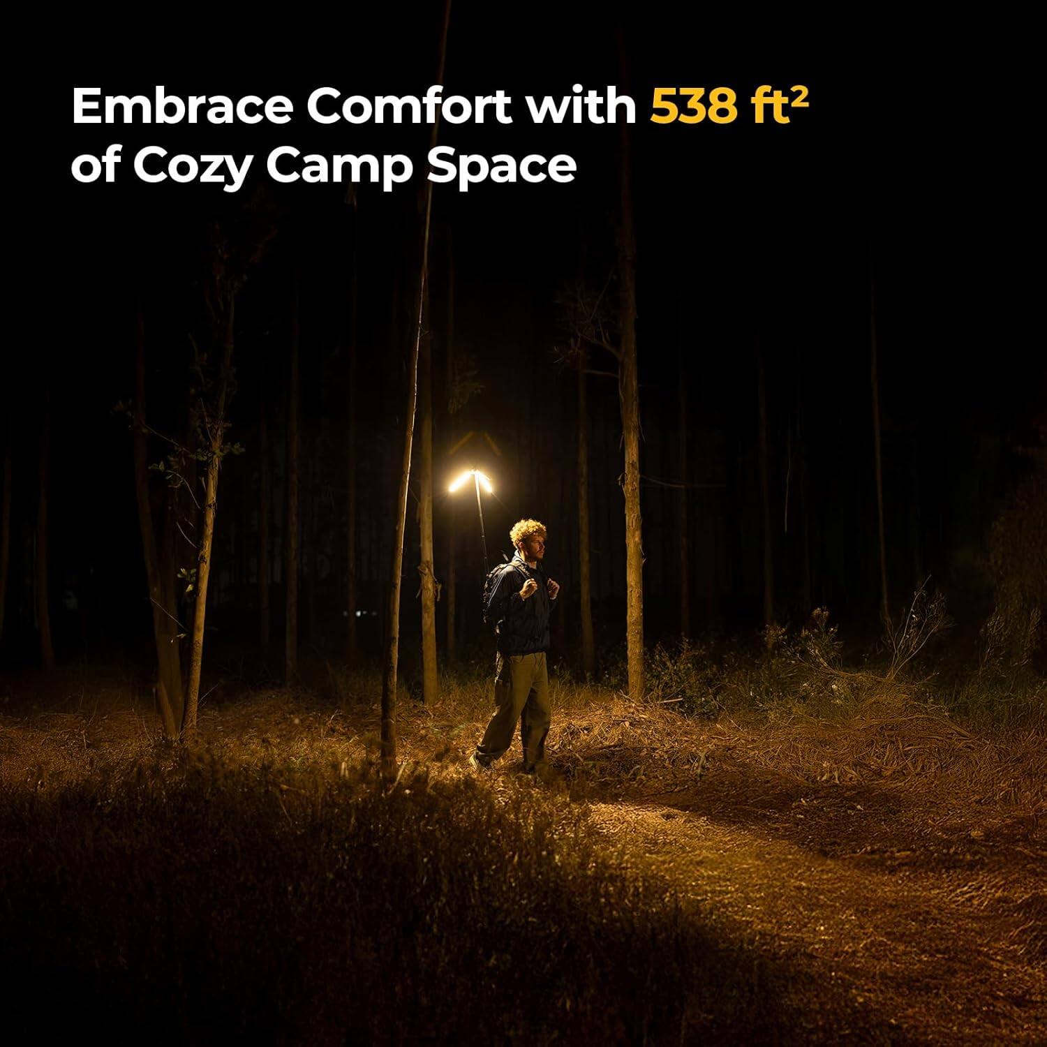 BougeRV Telescopic Camping Light, 15600mAh Rotatable Electric