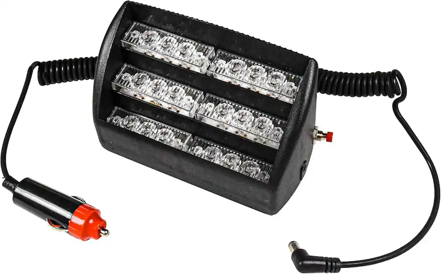 HQRP 18 LED Emergency Strobe Warning Light DC 12 V Plug In Windshield ...