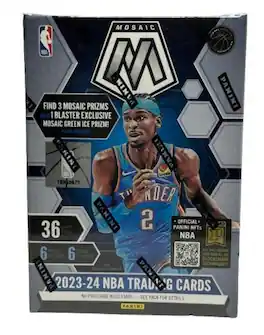 2023-24 Panini Mosaic Basketball 6-Pack Hobby Blaster Box (Green Ice Prizm)
