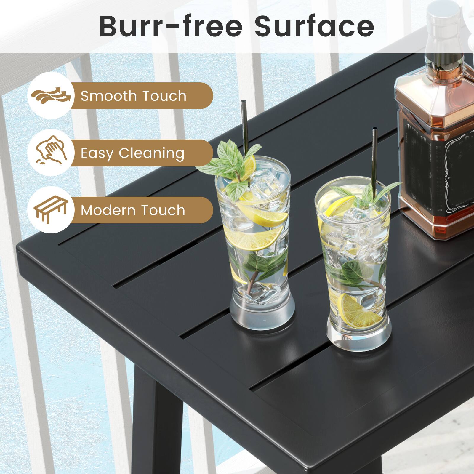 Burr-free Surface

- Smooth Touch
- Easy Cleaning
- Modern Touch