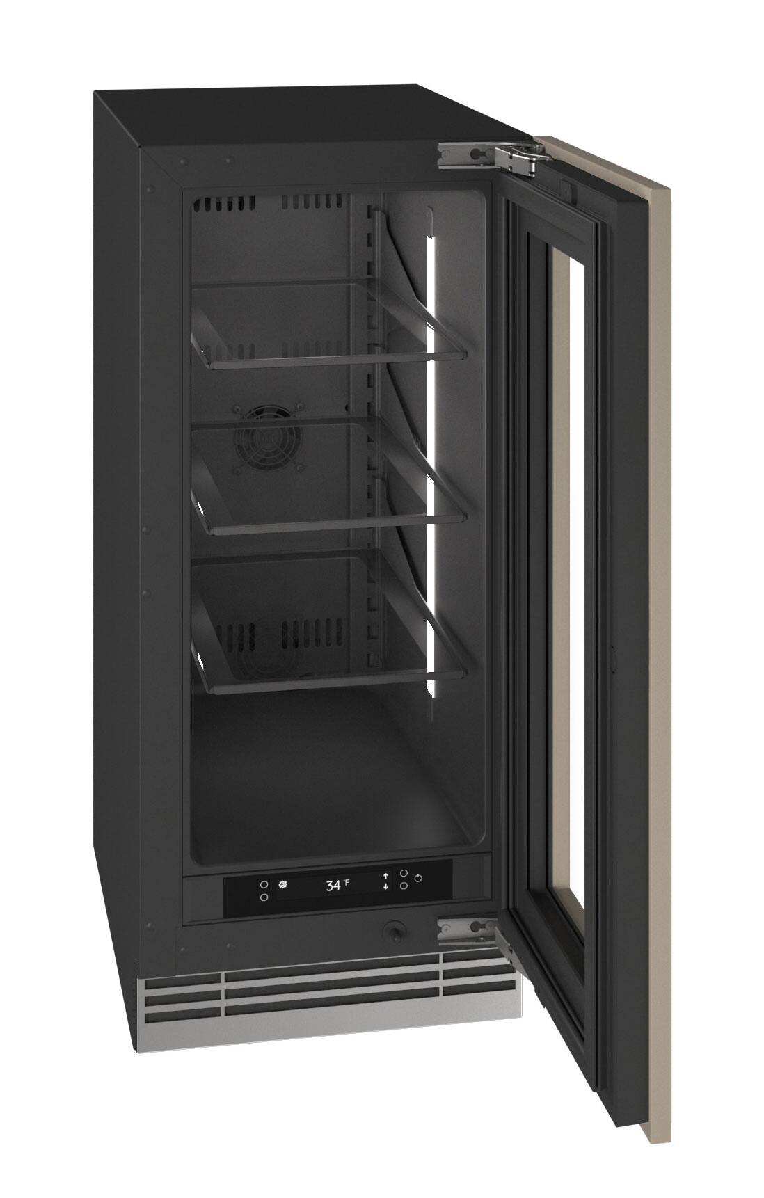 Alt View 3. U-Line - U-Line 15"W. 2.8 Cu.Ft. Built-In Panel Ready w. Glass Compact Refrigerator - Panel Ready.