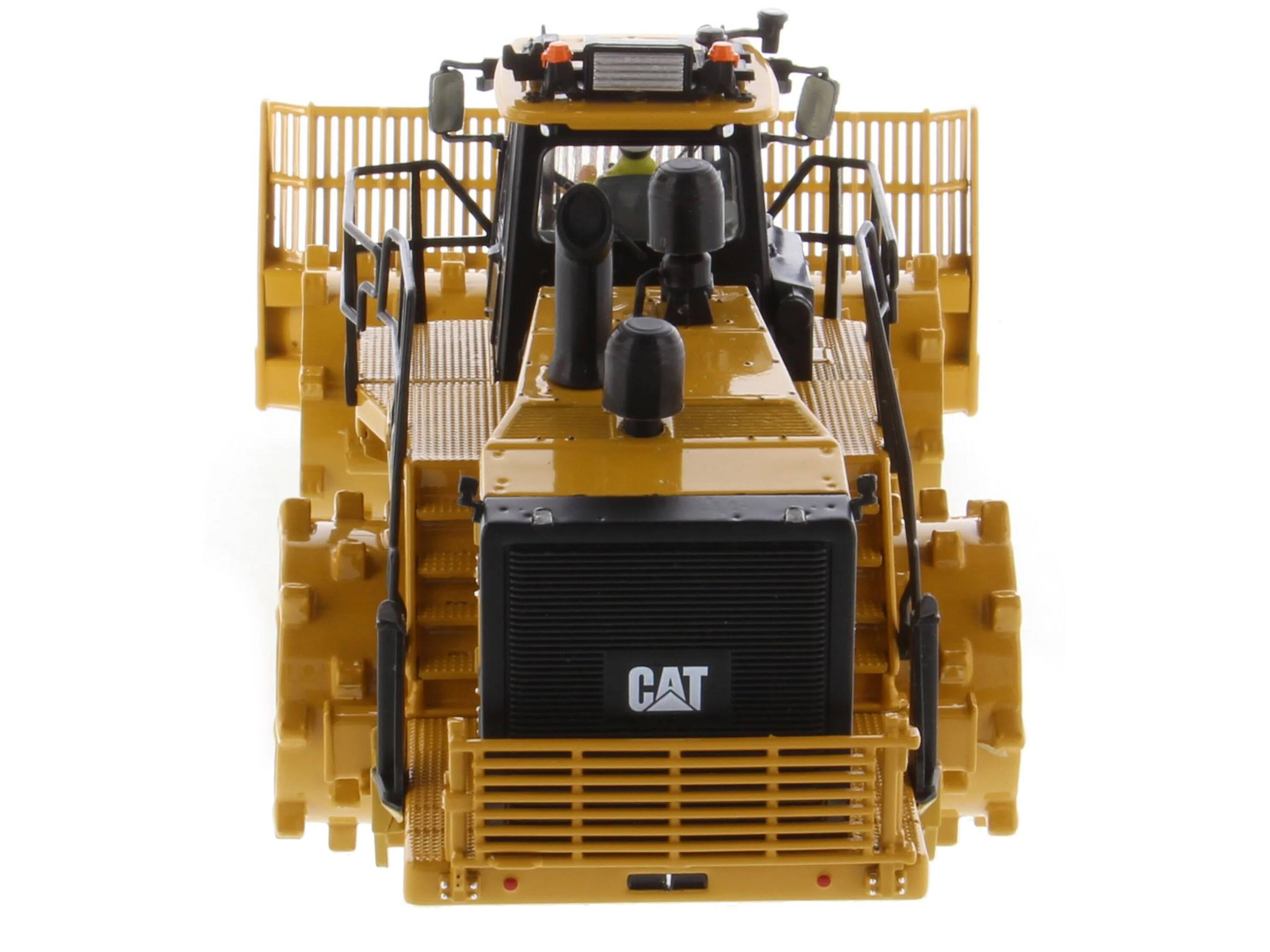 Alt View 4. Diecast Masters - CAT Caterpillar 836 Landfill Compactor Yellow "High Line" Series 1/50 Diecast Model by Diecast Masters.