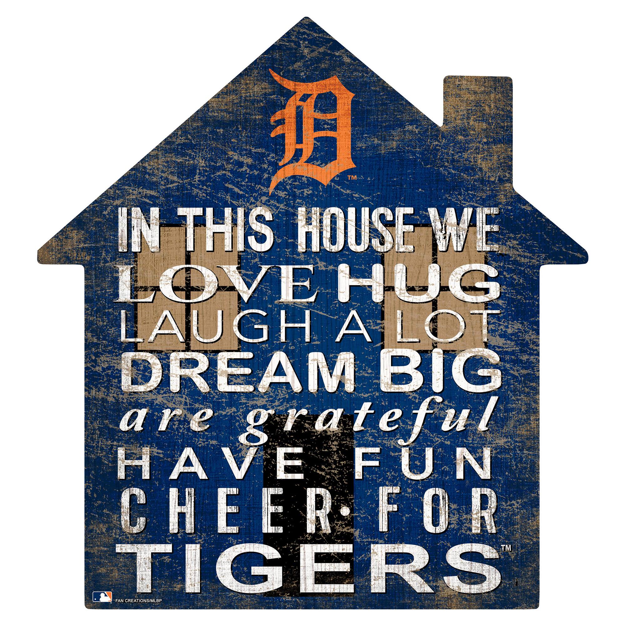 Detroit Tigers 12'' Team House Sign
