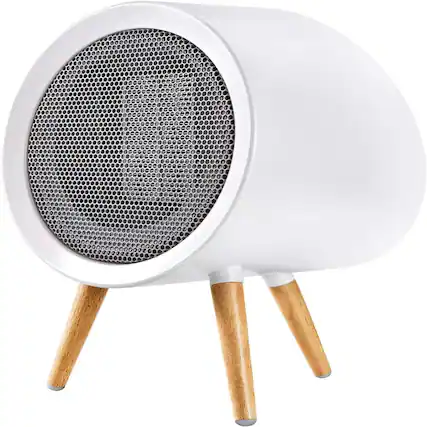 Front. Loheer - Loheer Portable Indoor Space Heater, 1000W 600W PTC Ceramic Desk Heater for Bedroom or Office, White.