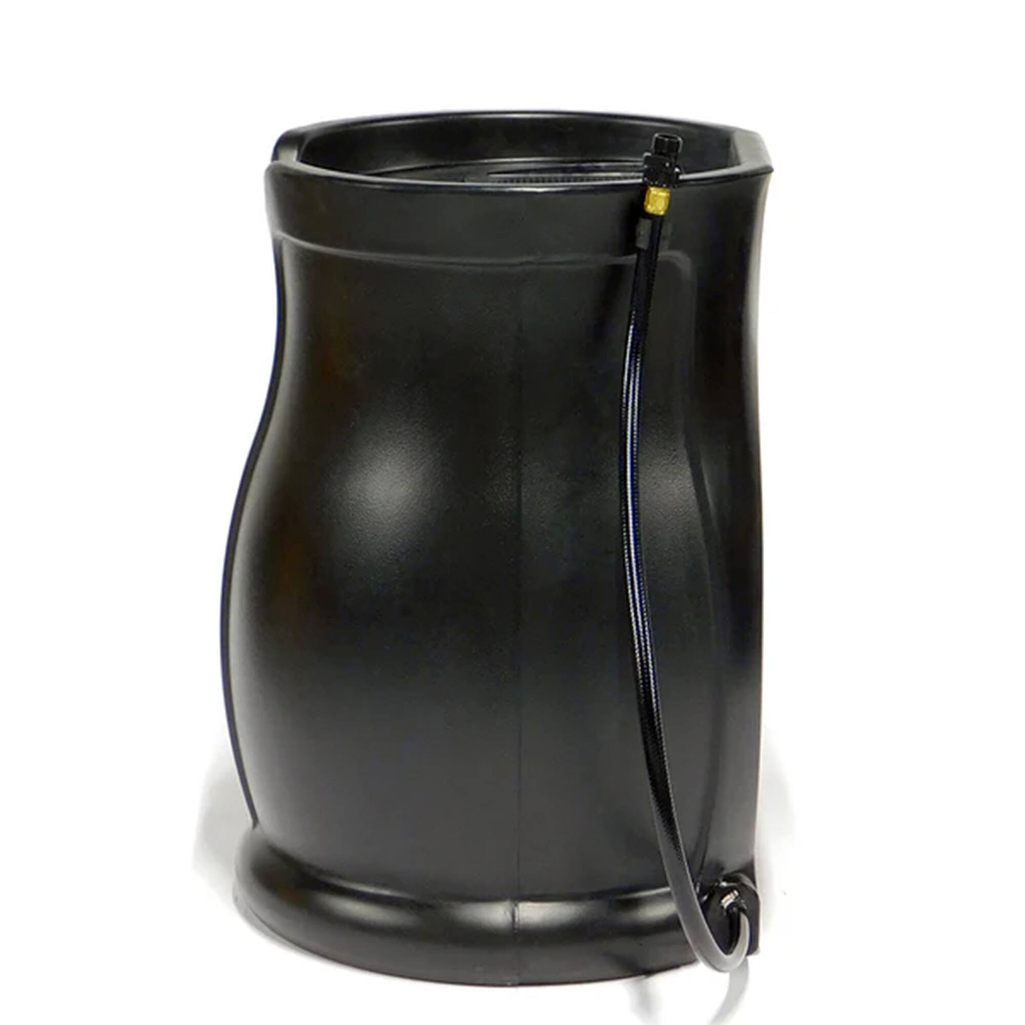 Alt View 7. FCMP Outdoor - FCMP Outdoor Catalina 45 Gallon Water Catcher Rain Barrel w/ Flat Back, Black - Black.