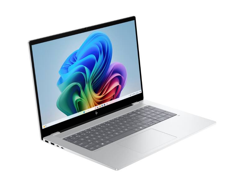 Alt View 2. HP - HP OmniBook X Laptop 17.3 FHD Display (Intel Ultra 7-258V, 32GB LPDDR5X, 4TB PCIe SSD, Intel Arc 140V, Win 11 Home) - Glacier Silver.