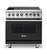 Front. Viking - 5 Series 5.6 Cu. Ft. Freestanding Electric Induction Range - Antique Bronze.
