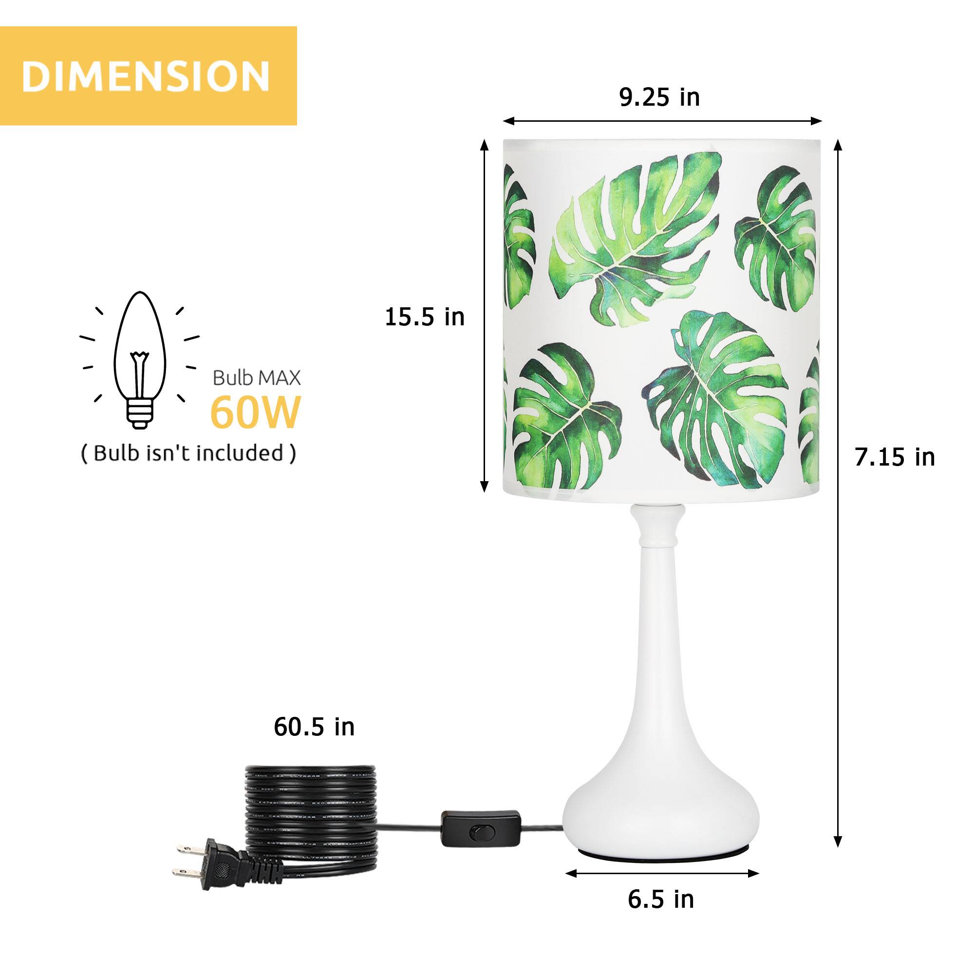 DIMENSION  
9.25 in x 15.5 in  
Bulb MAX 60W (Bulb isn't included)  
7.15 in x 60.5 in x 6.5 in