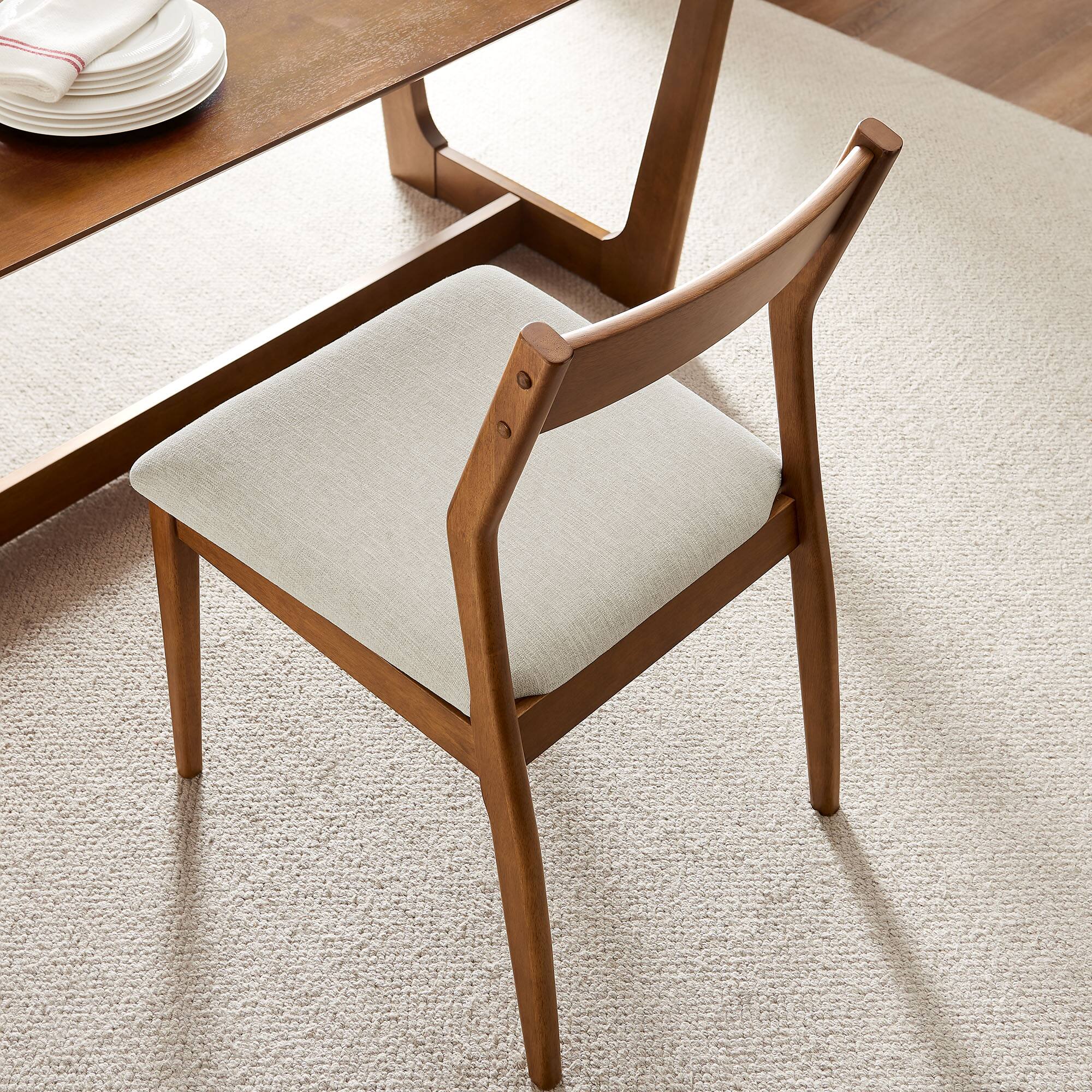 Alt View 6. Modway - Solara Fabric Wood Dining Side Chairs Set of 2 by Modway - Brown.