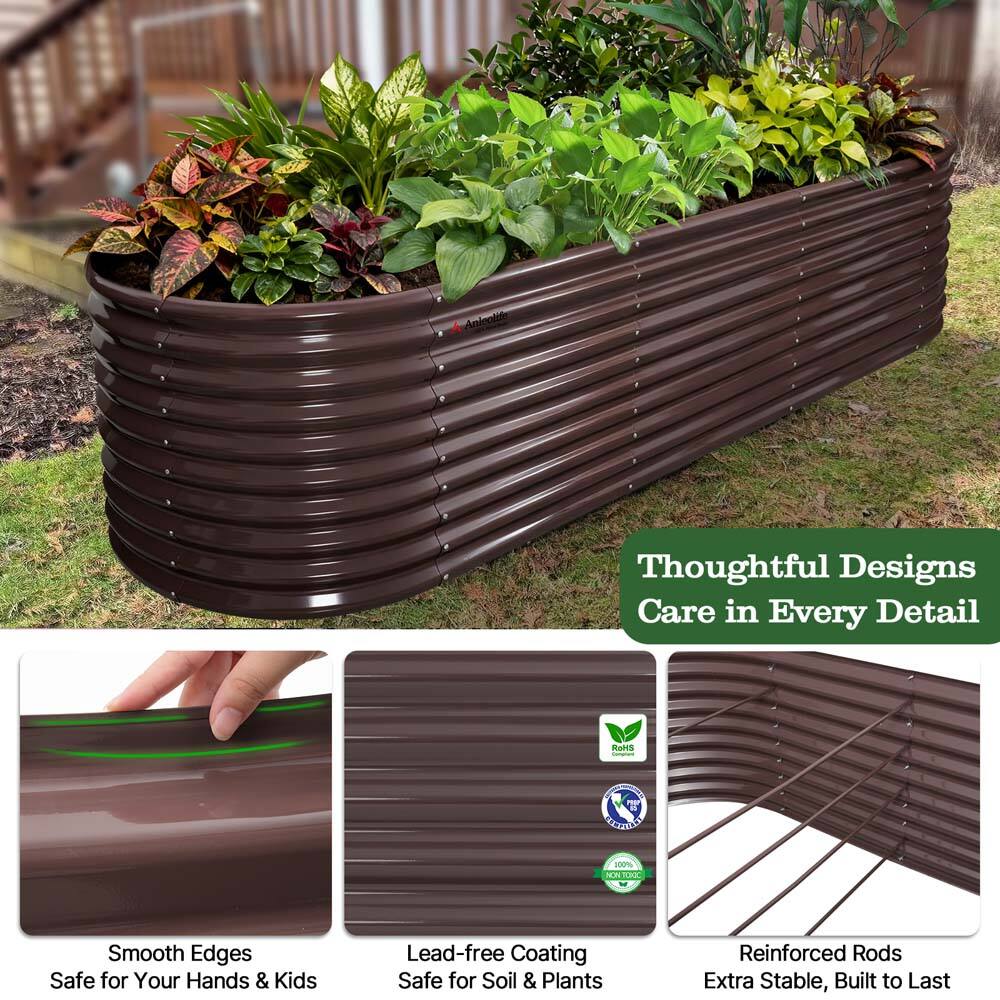 Thoughtful Designs  
Care in Every Detail

- Smooth Edges  
  Safe for Your Hands & Kids

- Lead-free Coating  
  Safe for Soil & Plants

- Reinforced Rods  
  Extra Stable, Built to Last