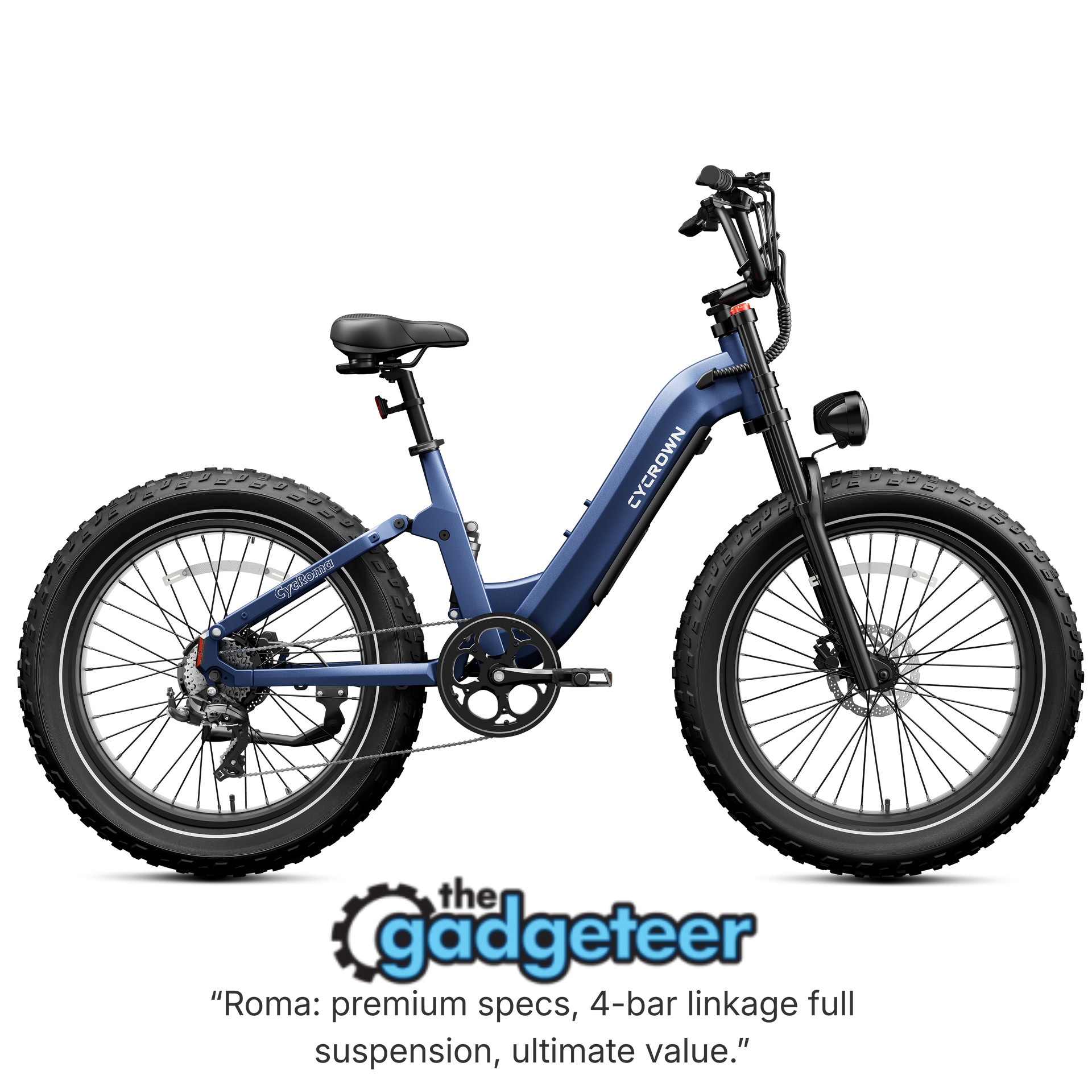 CYCROWN gadgeteer  
"Roma: premium specs, 4-bar linkage full suspension, ultimate value."