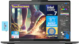 Lenovo - Yoga 7i 2-in-1 Laptop 16.0 WUXGA (Intel Ultra 7 155U, 16GB LPDDR5X, Win 11 Pro) w/USB Hub - Storm Grey