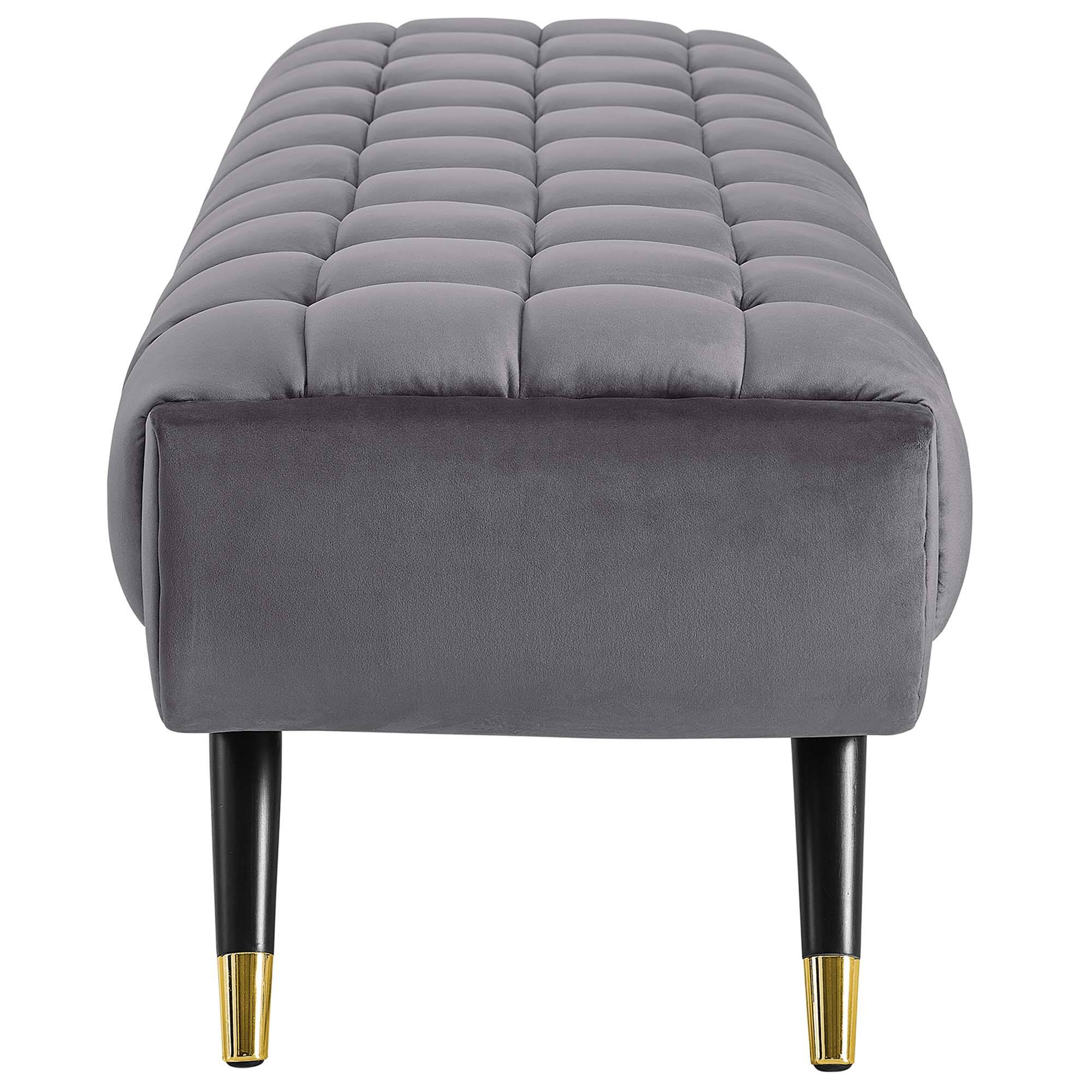 Alt View 1. Modway - Adept Performance Velvet Bench by Modway - Gray.