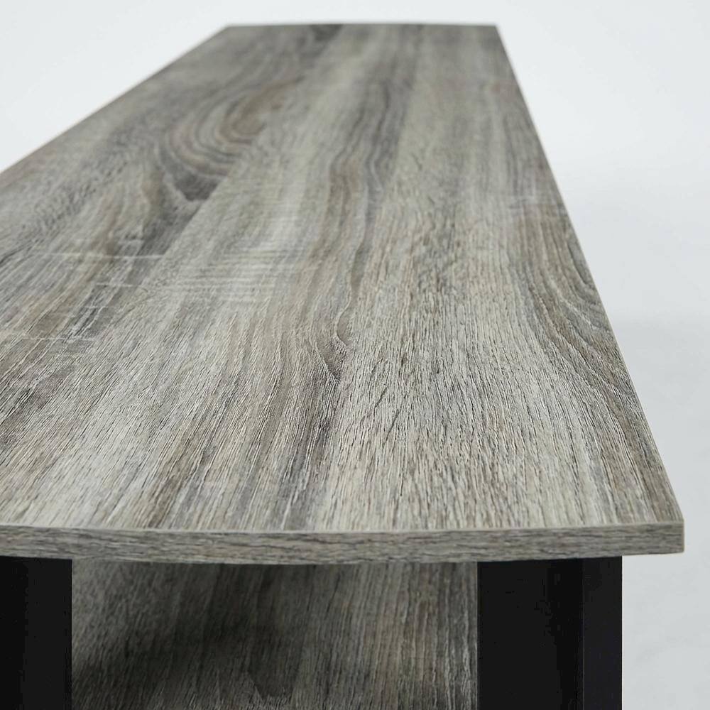 Alt View 4. FurniFact - Black and French Oak TV Stand with Composite Wood Construction for Living Room - Black.