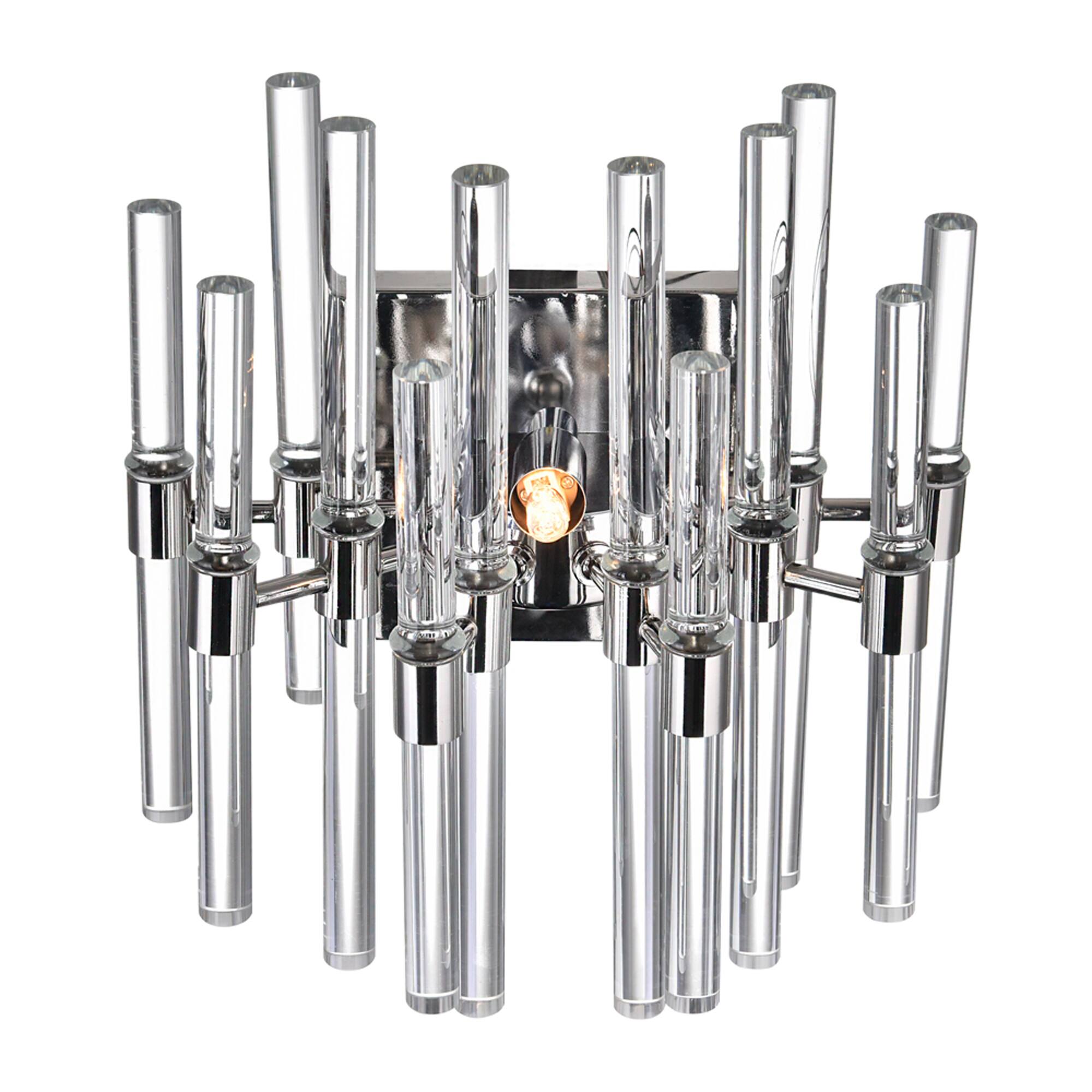 Alt View 1. CWI Lighting - Miroir 2 Light Wall Light With Polished Nickel Finish - Polished Nickel.