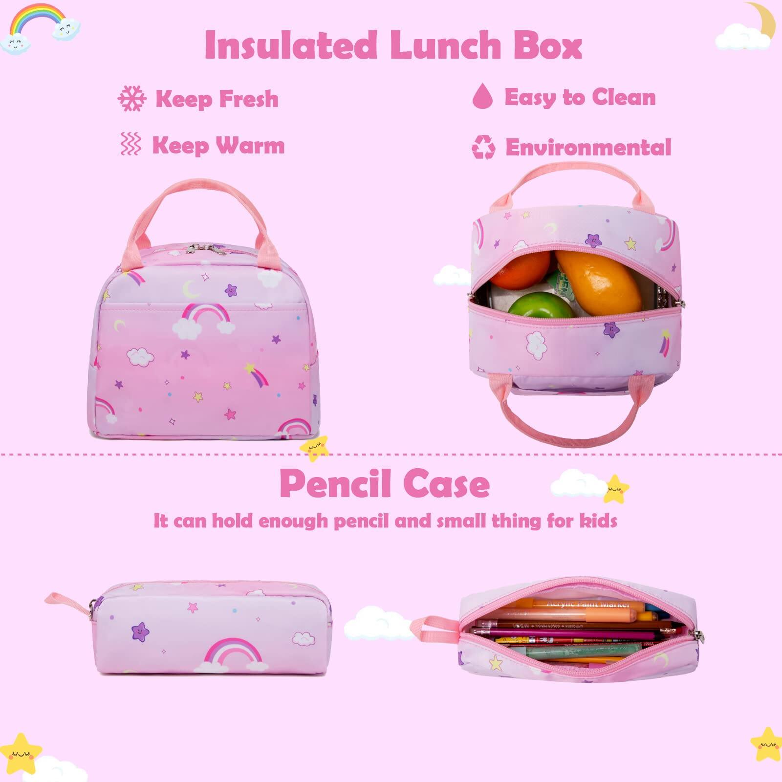Pacoar Cade Backpack With Lunch Box Pencil Case For Elementary School 3 ...