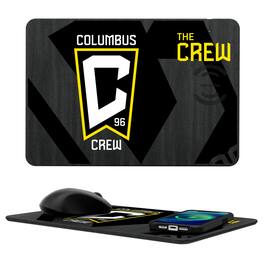 Keyscaper - Columbus Crew Mono Tilt Logo Wireless Charger and Mouse Pad Station - Multicolor