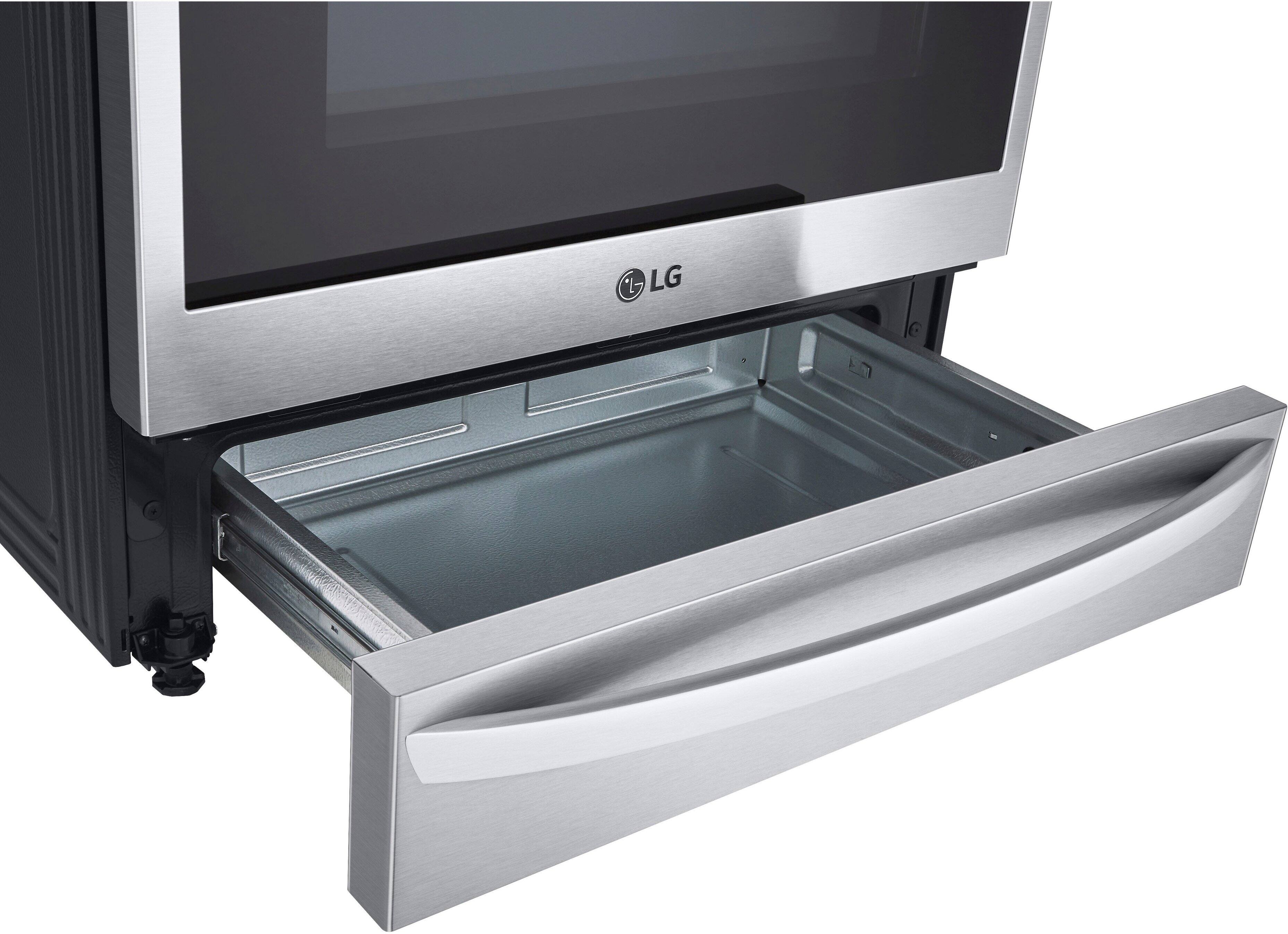Alt View 25. LG - 6.3 Cu. Ft. Smart Slide-In True Convection Range with EasyClean and Air Sous Vide - PrintProof Stainless Steel.