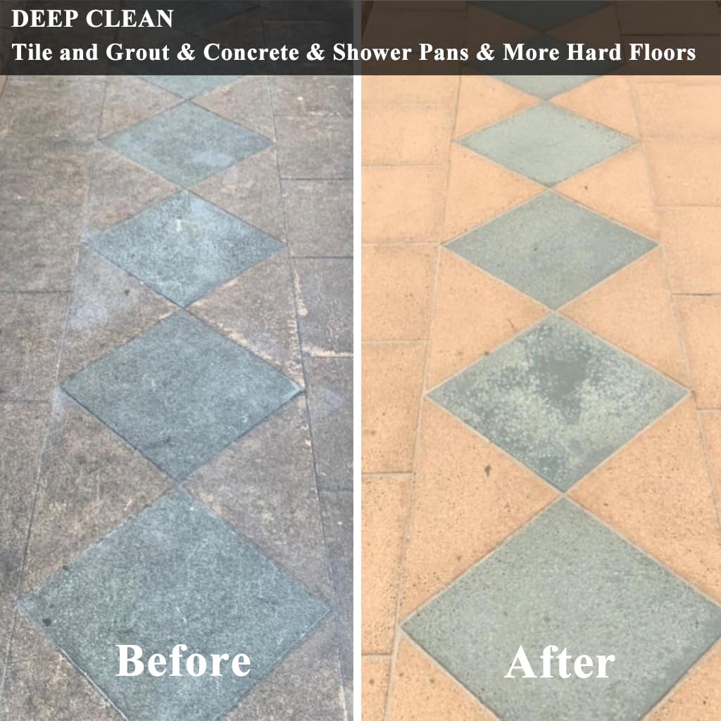 DEEP CLEAN  
Tile and Grout & Concrete & Shower Pans & More Hard Floors  

Before  

After