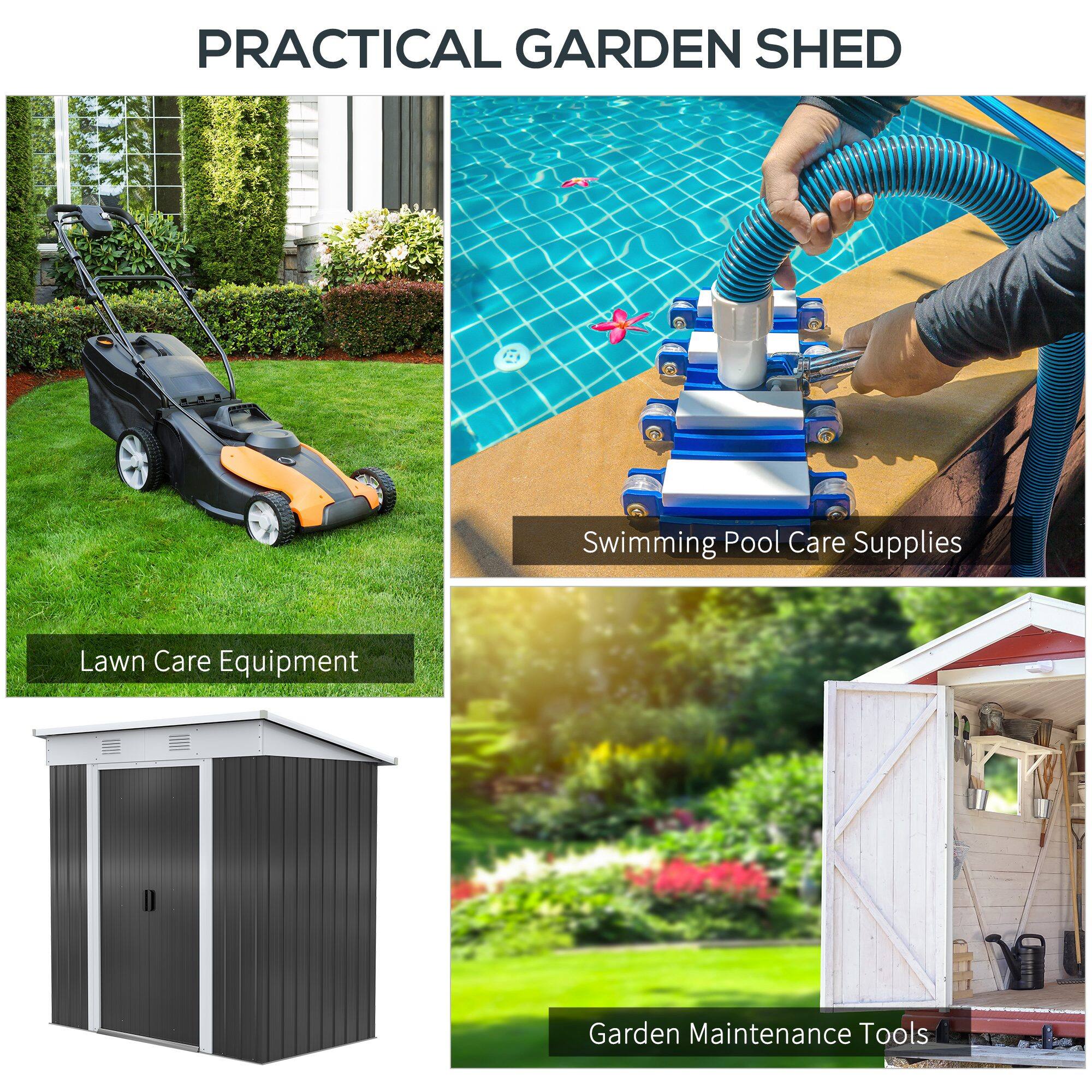 Practical Garden Shed: Swimming Pool Care Supplies, Lawn Care Equipment, Garden Maintenance Tools