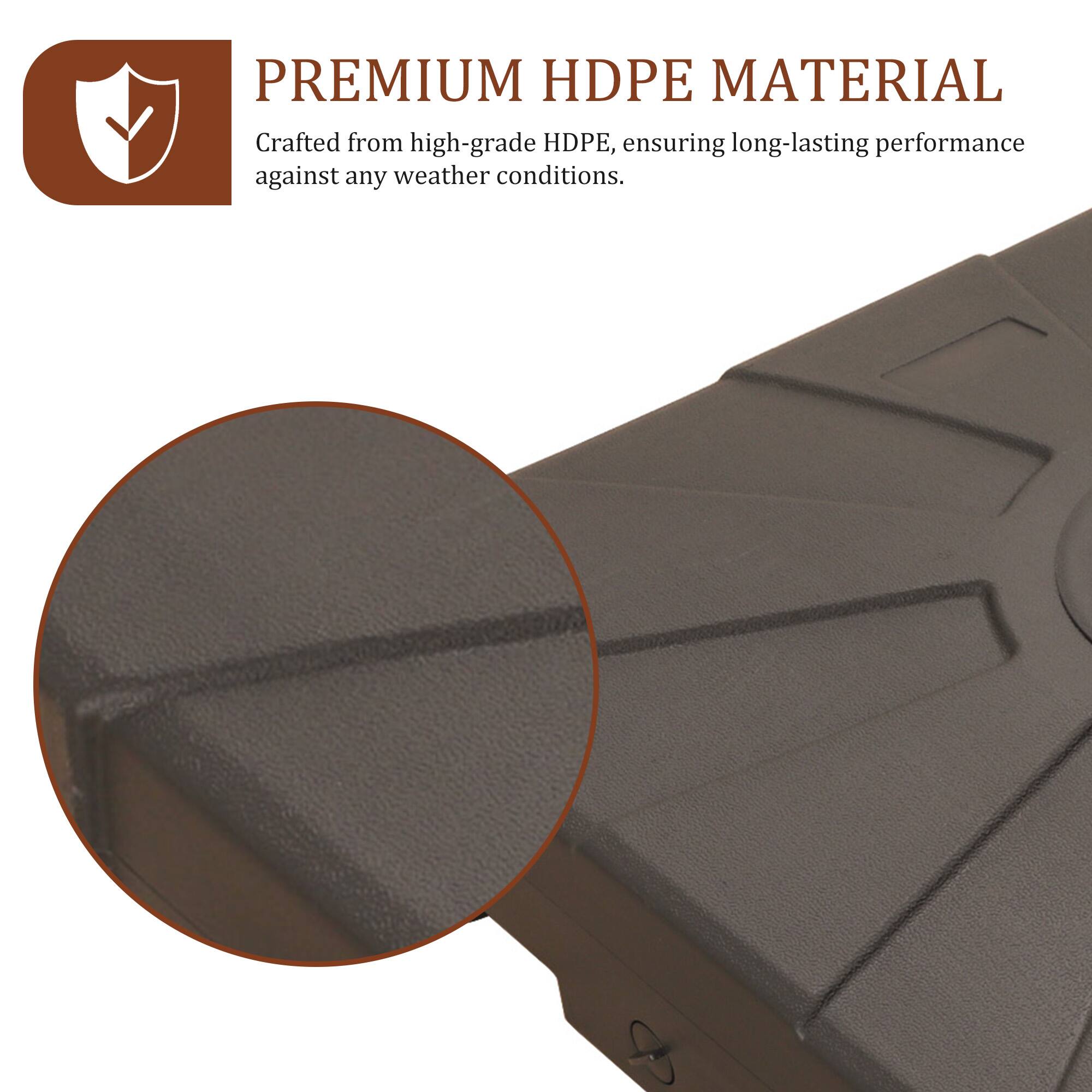 PREMIUM HDPE MATERIAL  
Crafted from high-grade HDPE, ensuring long-lasting performance against any weather conditions.