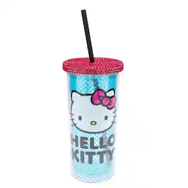 Silver Buffalo - Sanrio Hello Kitty Polka Dots Carnival Cup With Lid and Straw | Holds 20 Ounces - Pink