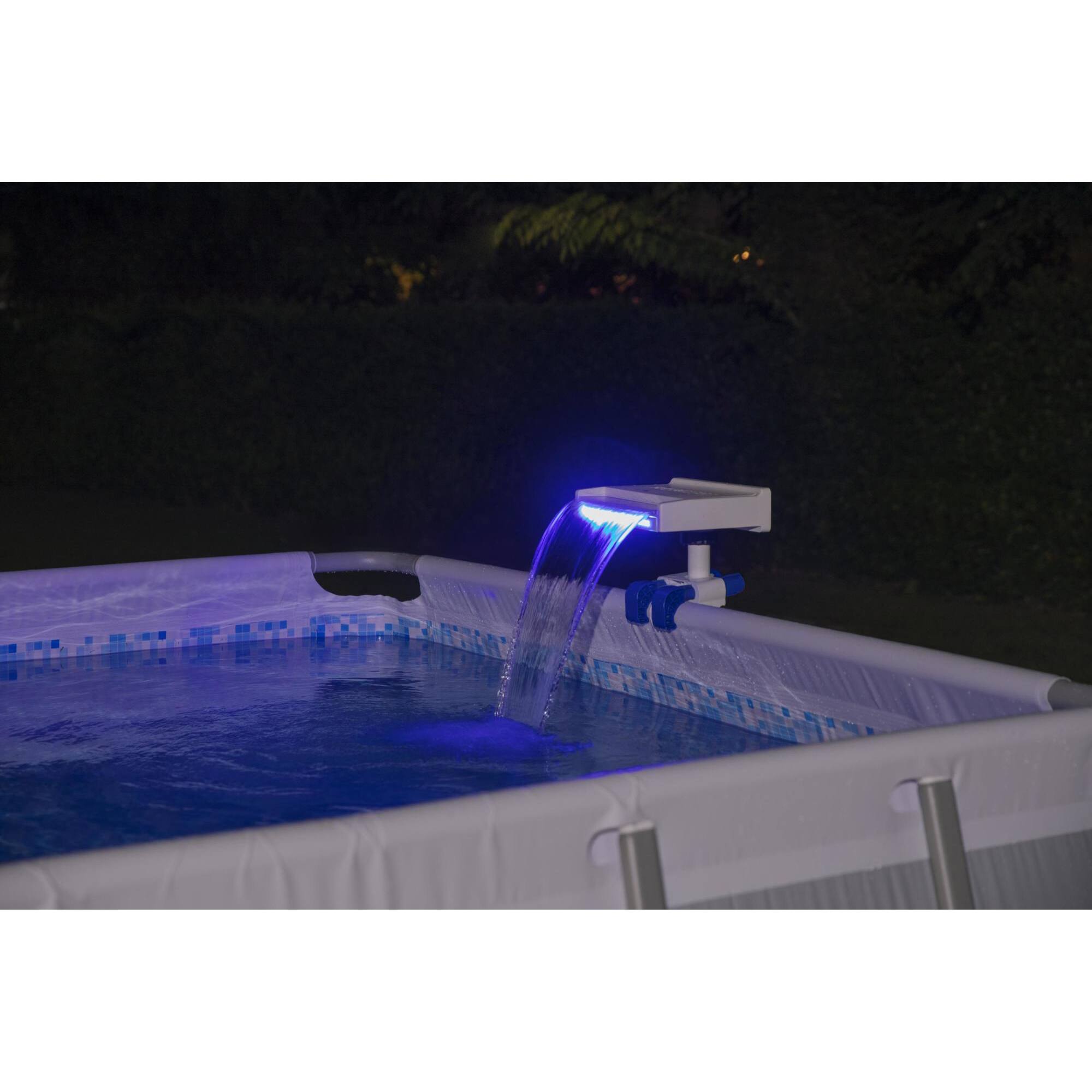 Alt View 7. Bestway - Bestway Above Ground Swimming Pool 7 Colored LED Relaxing Waterfall Cascade - White.
