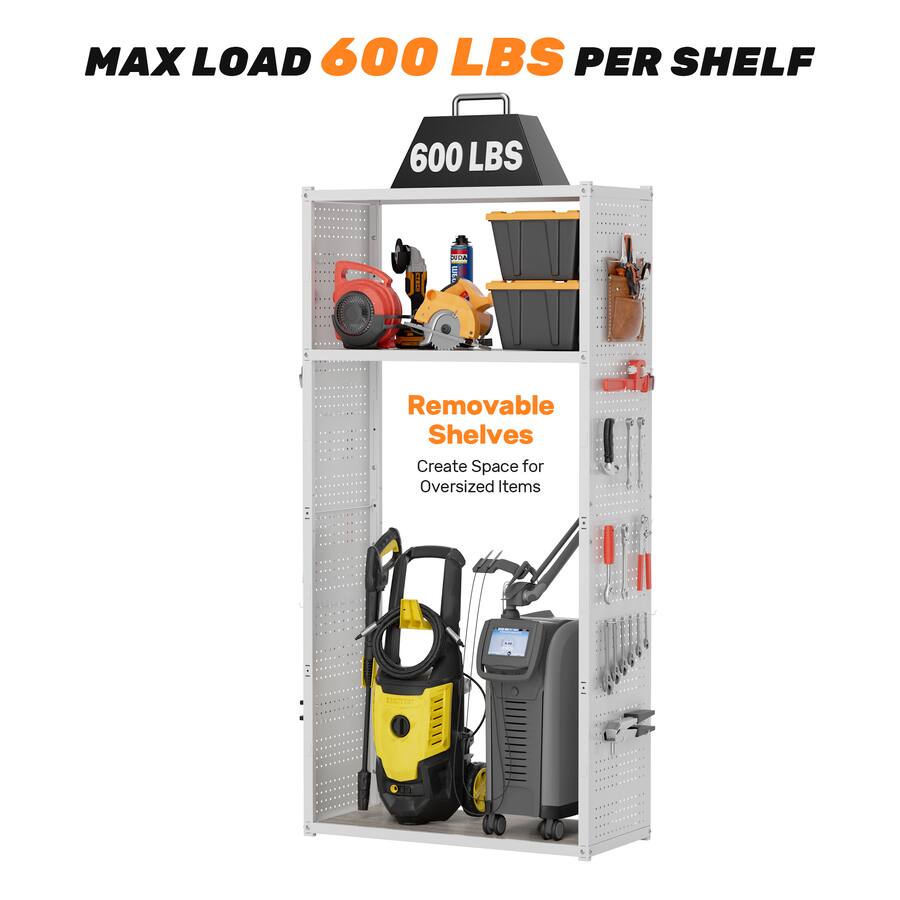 Fleximounts 5 Shelf Heavy Duty Adjustable Garage Storage Shelving with ...