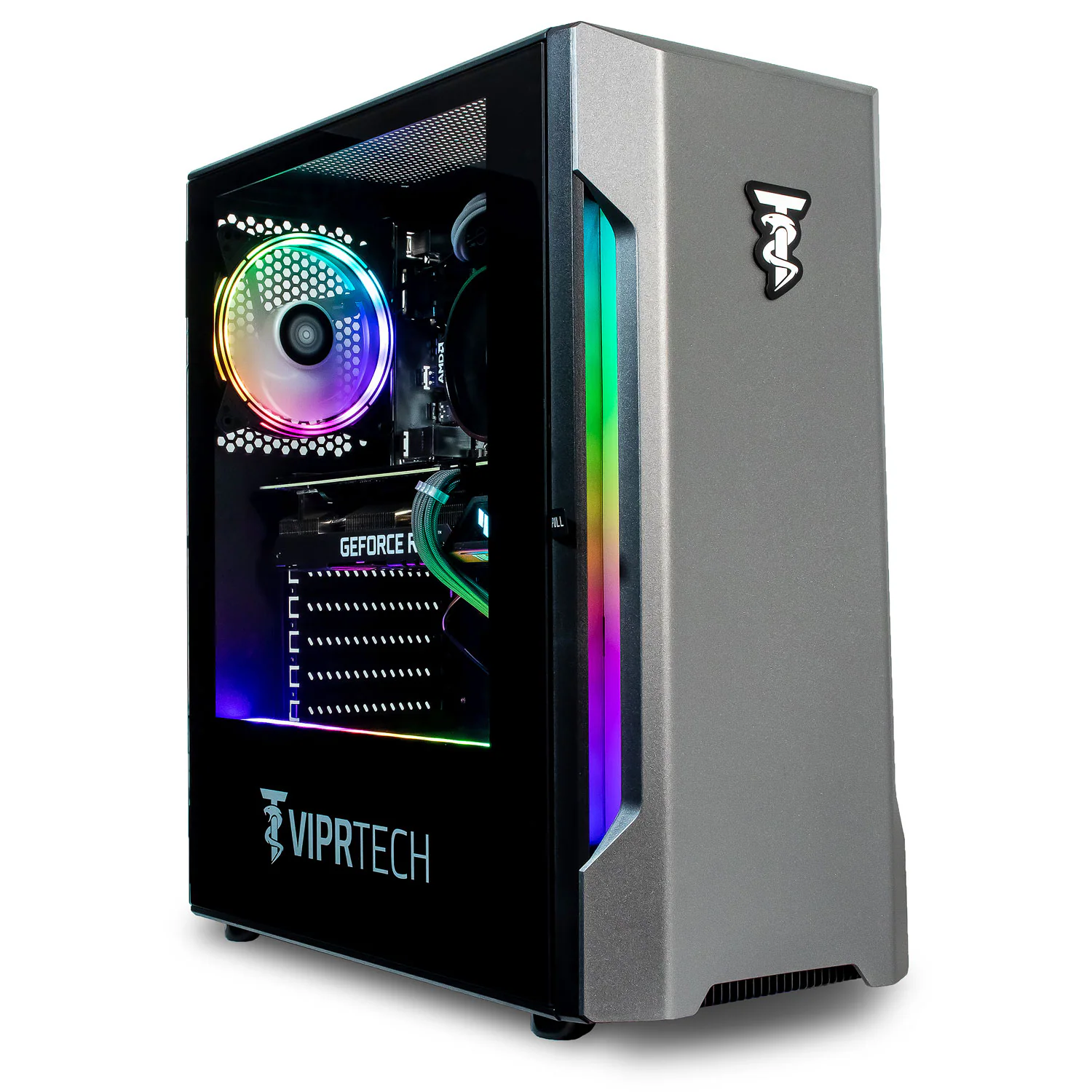 ViprTech - Rebel 3.0 Gaming PC - AMD Ryzen 5 (4.2Ghz), RTX 3060 12GB, 16GB DDR4, 1TB NVMe SSD, Computer Desktop - Black