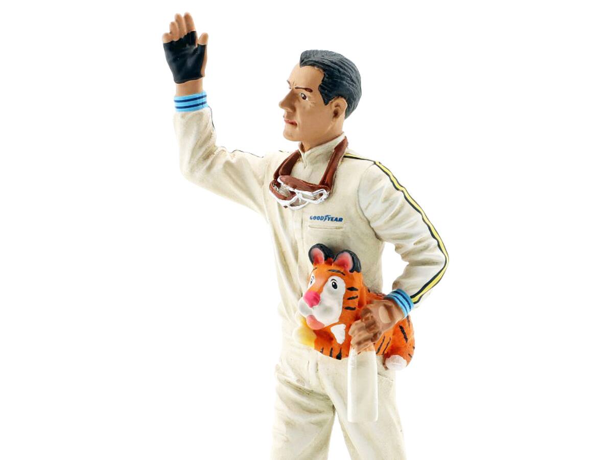 Alt View 3. Le Mans Miniatures - Jack Brabham Figurine Winner French Grand Prix Formula One F1 (1966) for 1/18 Scale Models by Le Mans Miniatures.