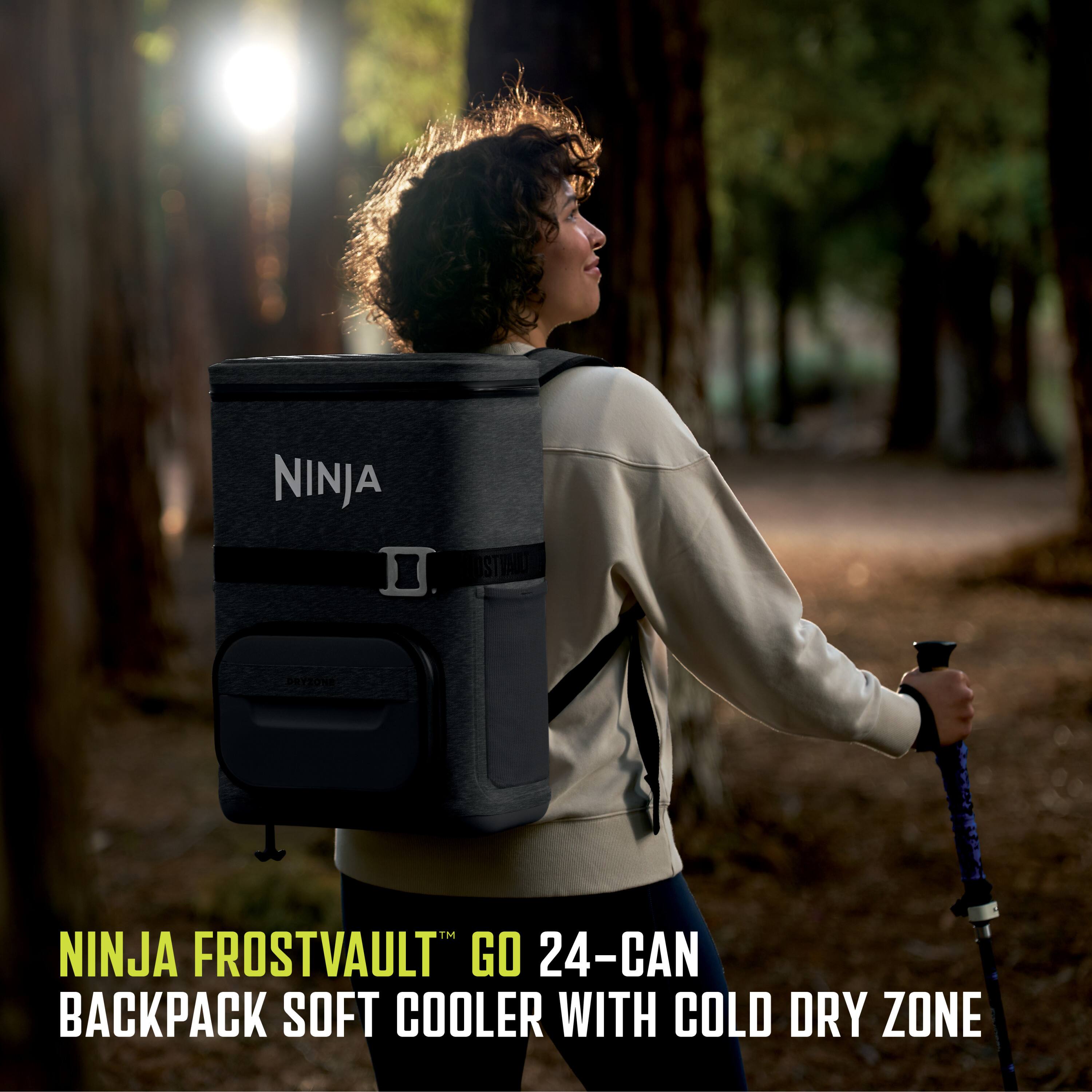 NINJA FROSTVAULT™ GO 24-CAN BACKPACK SOFT COOLER WITH COLD DRY ZONE