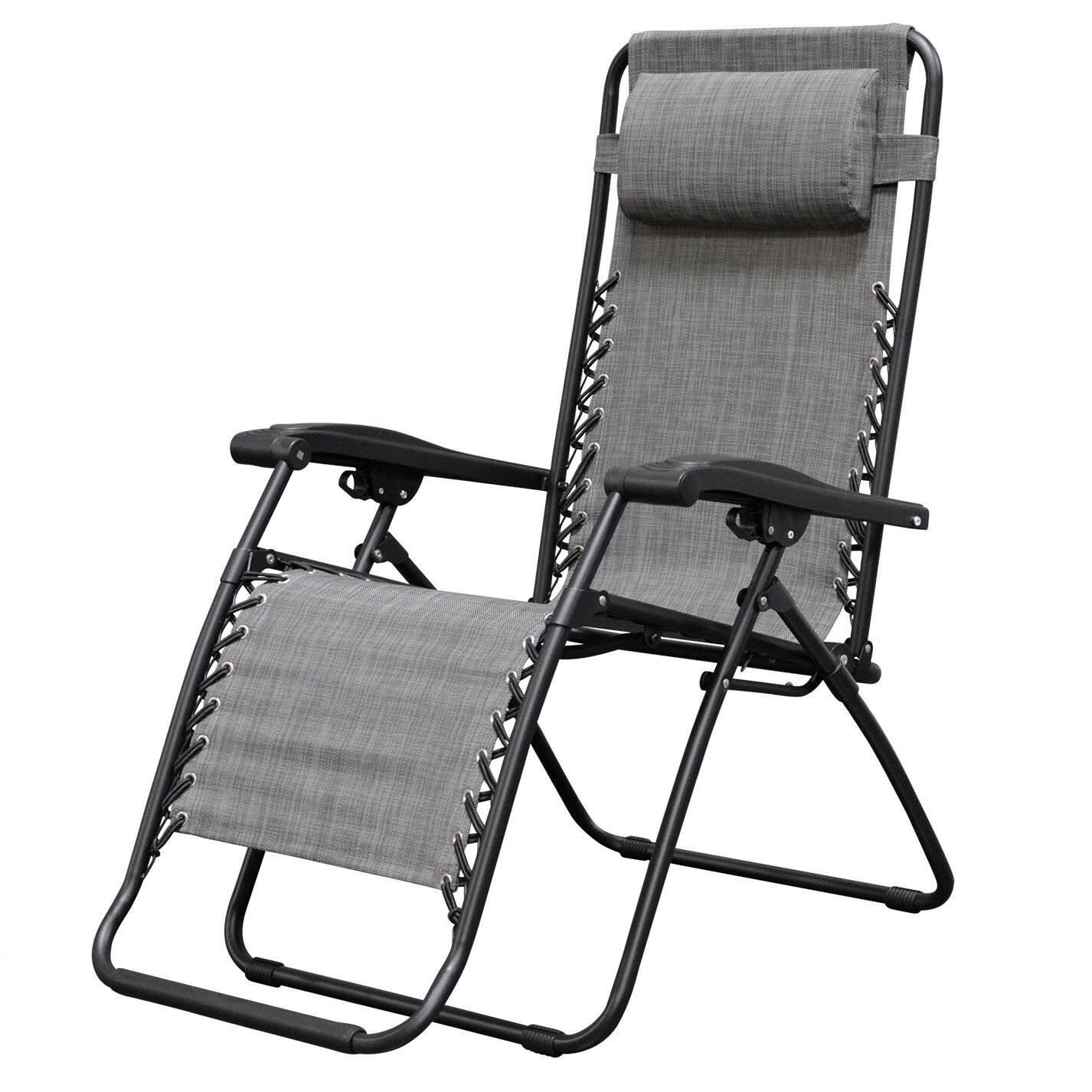Alt View 5. Caravan Canopy - Caravan Canopy Infinity Zero Gravity Steel Frame Patio Deck Chair, Grey (Pair) - Grey.
