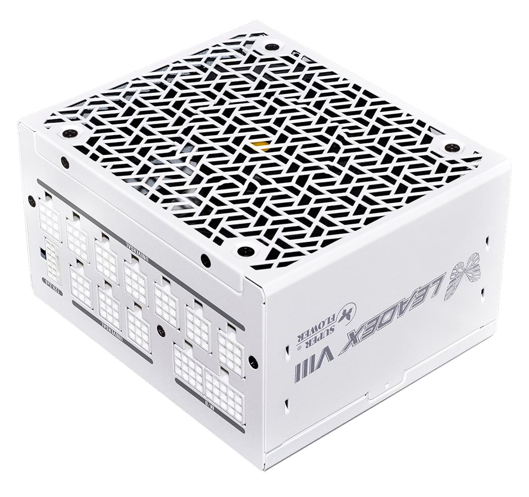 Super Flower - Leadex VIII Platinum PRO 1000W ATX 3.1&PCIe 5.1(Native 12V-2x6 Cable), Cybenetics PLATINUM, Smallest 125mm ATX PSU - White
