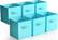 Front. Sorbus - Sorbus Foldable Storage Cubes - 6 Fabric Baskets for Organizing Pantry, Closet, Shelf, Nursery, Playroom, Toy Box, Cubby - Aqua.