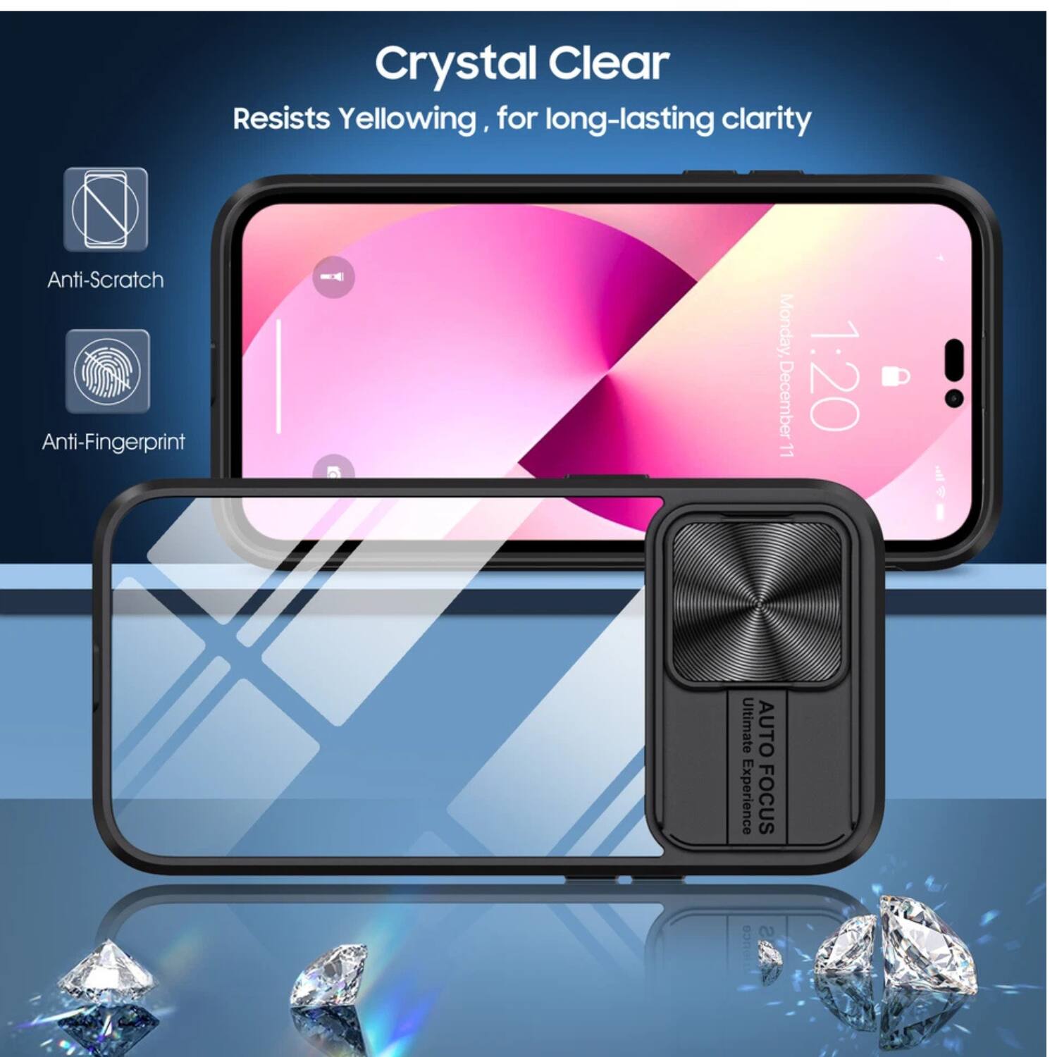 Crystal Clear  
Resists Yellowing, for long-lasting clarity  

Anti-Scratch  
Anti-Fingerprint  

Ultimate AUTO FOCUS  
Ultimate Experience  

Monday, December 11  
1:20