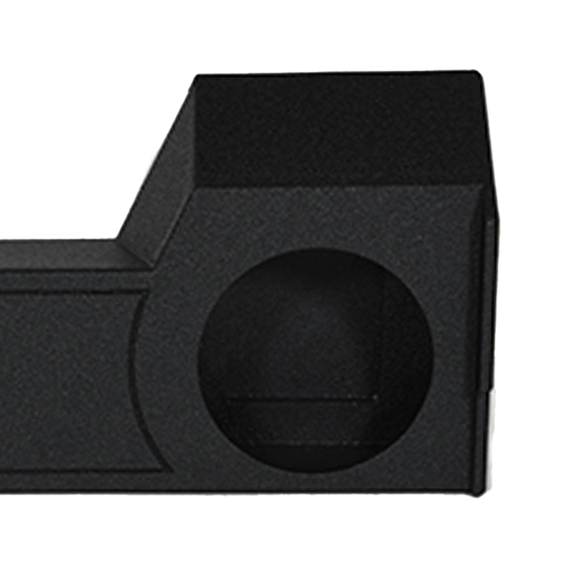 Alt View 4. QPower - QPower Dual 12" Subwoofer Enclosure for Dodge Ram Crew Cab & Quad Cab 2019-2025 - BED LINER BLACK.