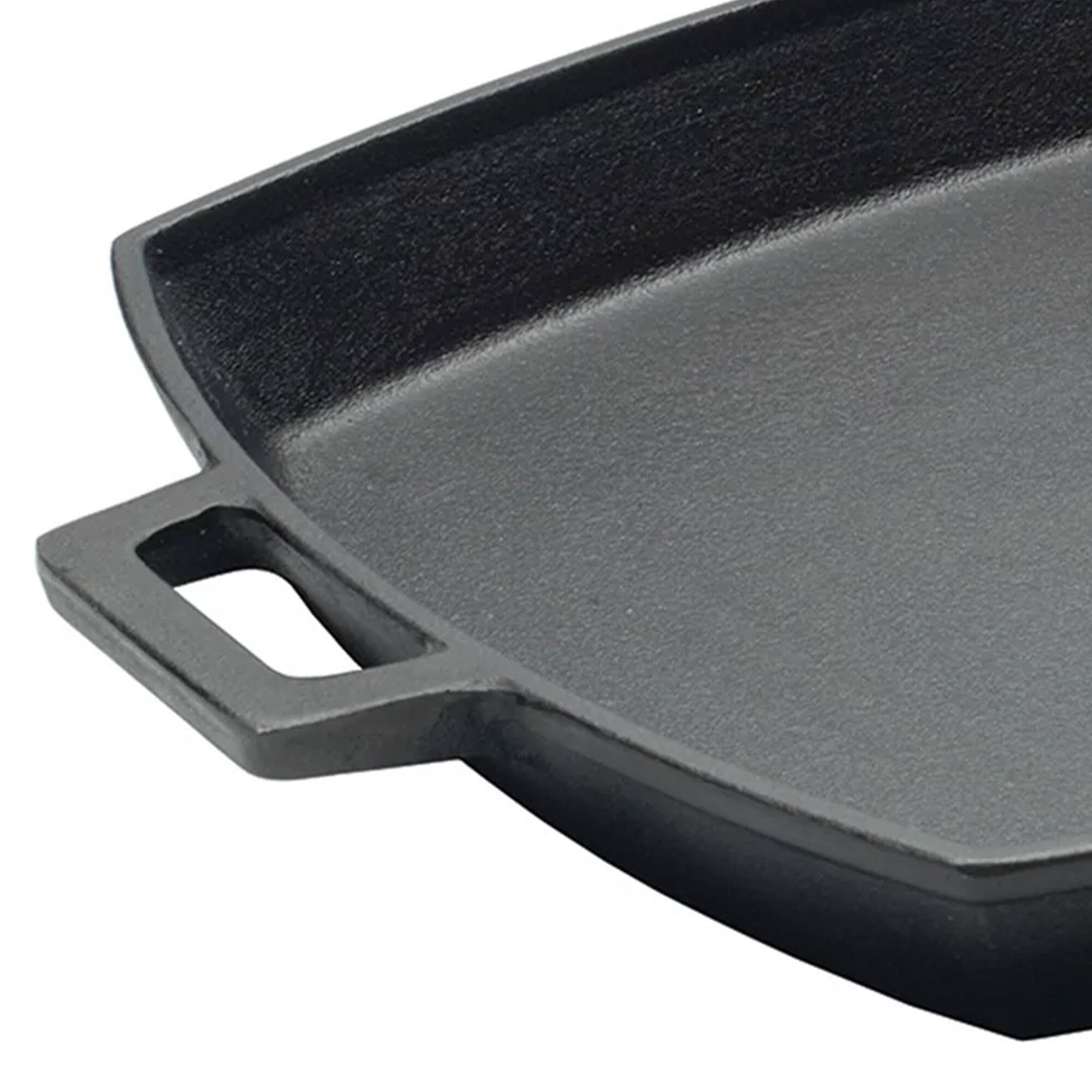 Alt View 10. Bayou Classic - Bayou Classic 12 x 14 Inch Cast Iron Shallow Pan with Wide Loop Handles, Black - Black.