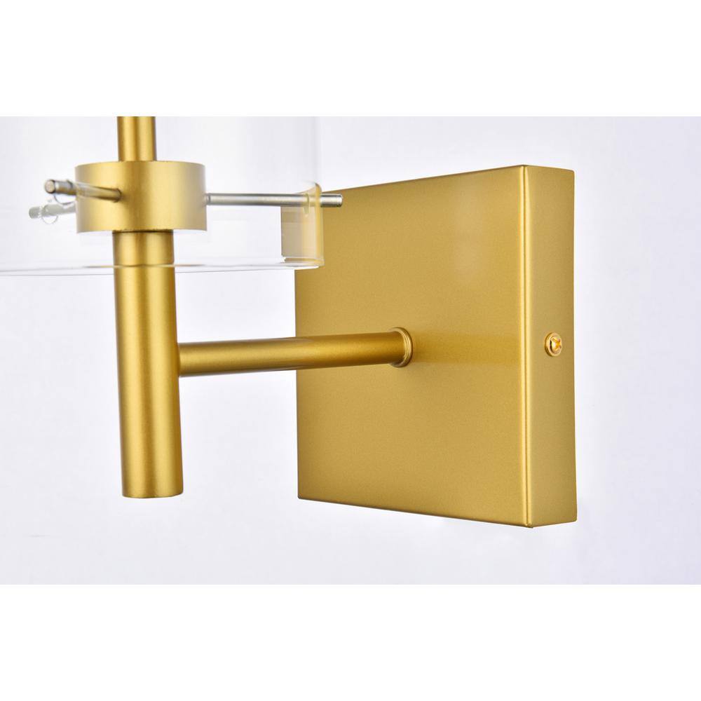 Back. Living District - Savant 1 light brass wall sconce - Brass And Clear.