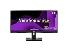 ViewSonic - VG3456CA 34" 21:9 4K Ultra WQHD 100Hz USB-C Docking Curved IPS LED Monitor - Black