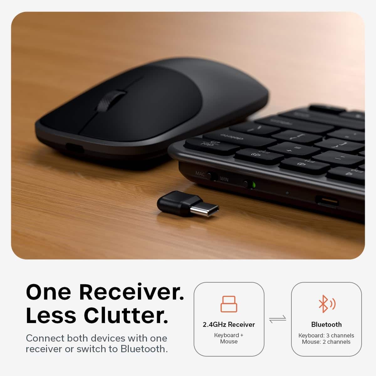 Satechi Slim CEX1 Wireless Keyboard & Mouse Combo Multi Device