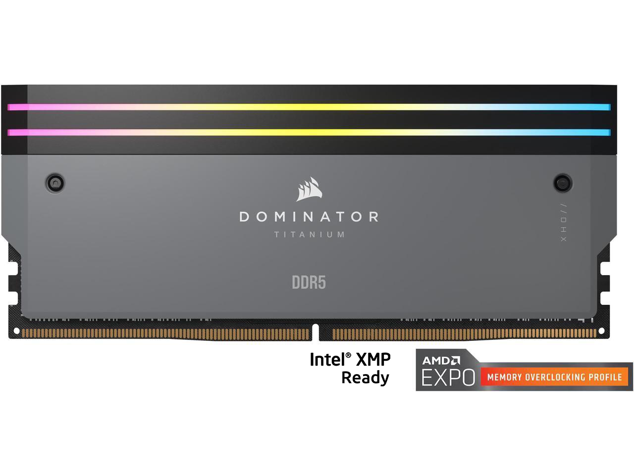 CORSAIR - Dominator Titanium 32GB (2 x 16GB) DDR5 6000 (PC5 48000) Desktop Memory Model CMP32GX5M2B6000Z30 - Gray