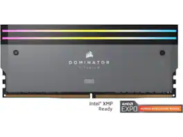 CORSAIR - Dominator Titanium 32GB (2 x 16GB) DDR5 6000 (PC5 48000) Desktop Memory Model CMP32GX5M2B6000Z30 - Gray