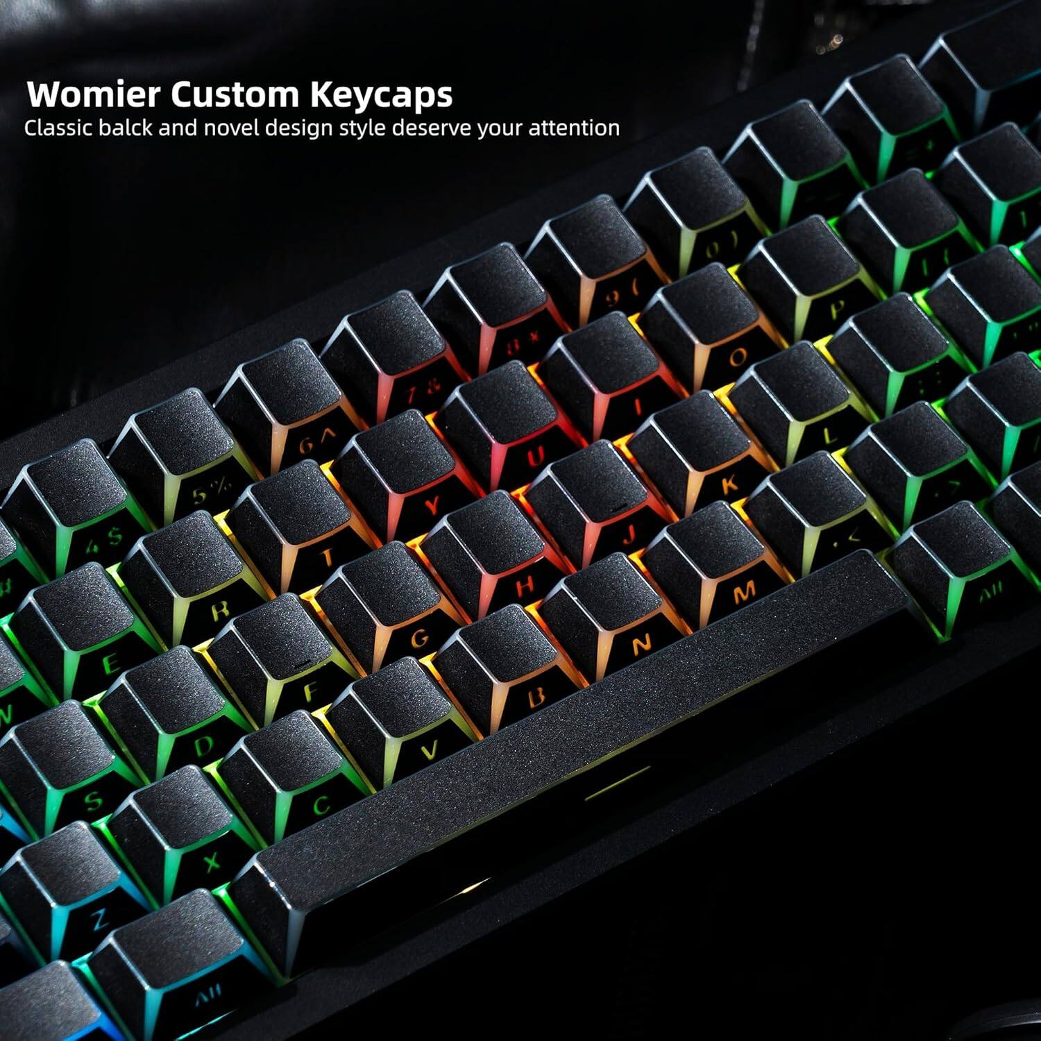 Womier Custom Keycaps  
Classic black and novel design style deserve your attention
