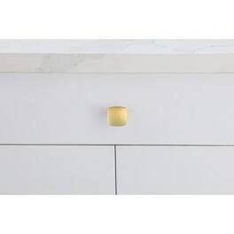 Elegant Decor - Irvin 1.3" Square Knob Multipack (Set of 10) - Brushed Gold