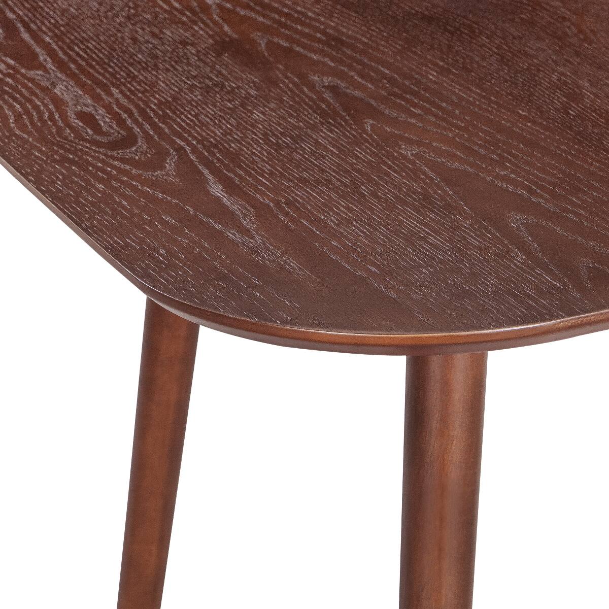 Alt View 2. Loheer - Loheer Square Dining Table Dark Walnut Mid Century Modern Table for Four - Dark Walnut.