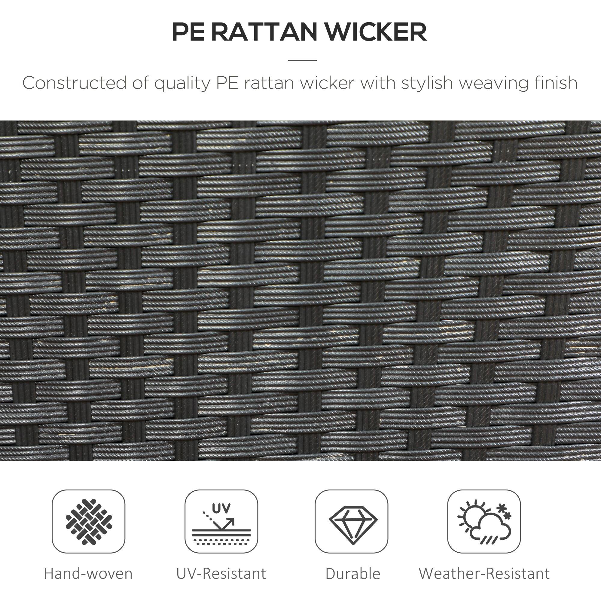 PE RATTAN WICKER
Constructed of quality PE rattan wicker with stylish weaving finish
Hand-woven
UV-Resistant
Durable
Weather-Resistant